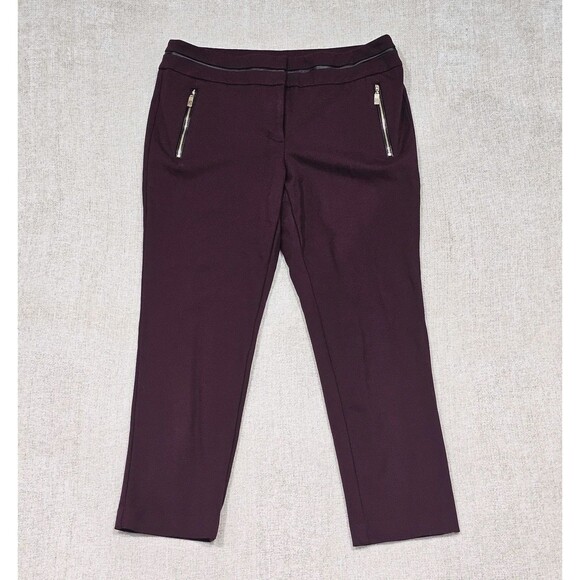 Anne Klein Women’s BurgandySlim Straight Leg Modern Fit Size 12 - Picture 1 of 8